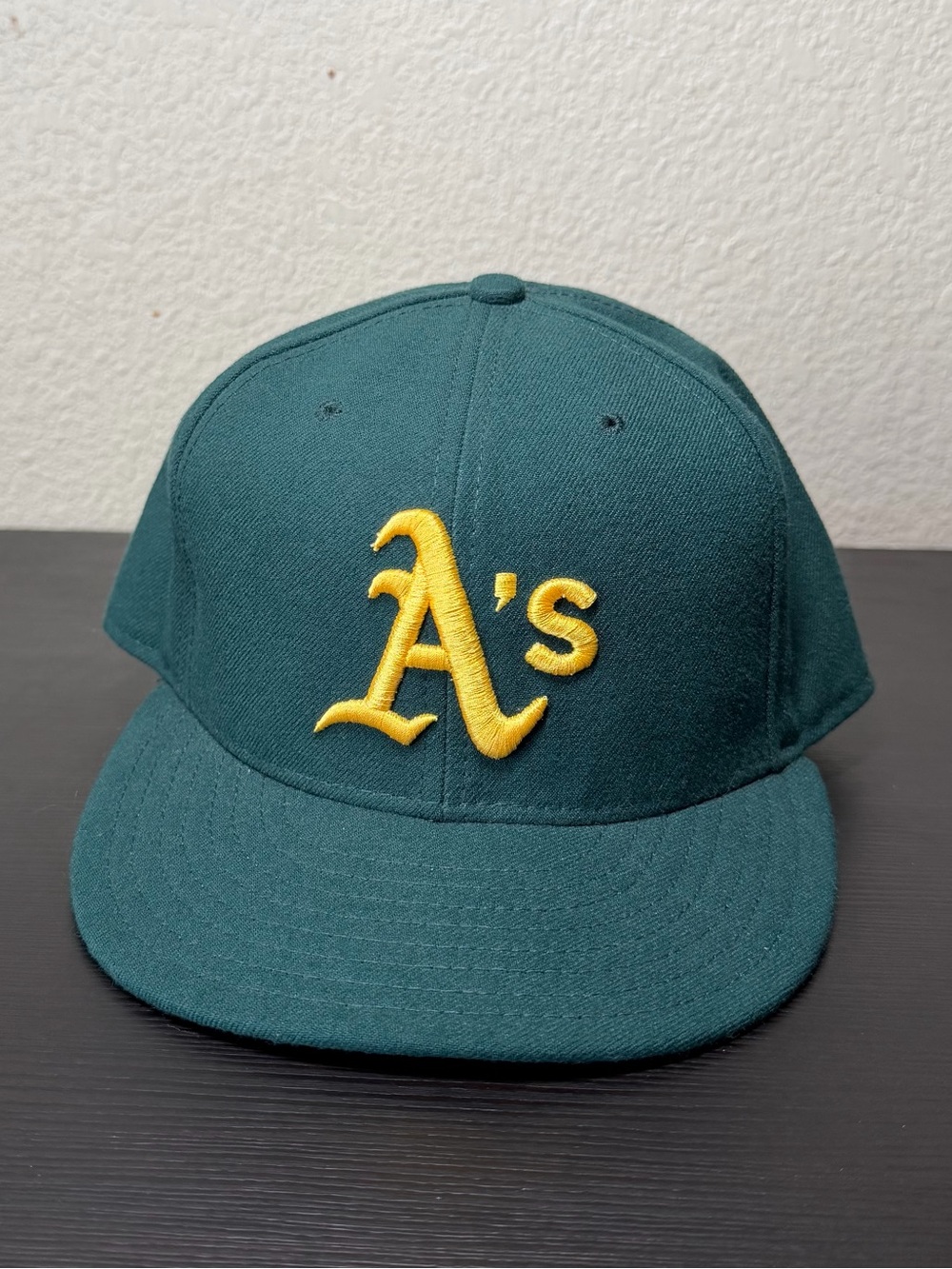 New Era Green Snapback with Yellow Oakland A's Logo